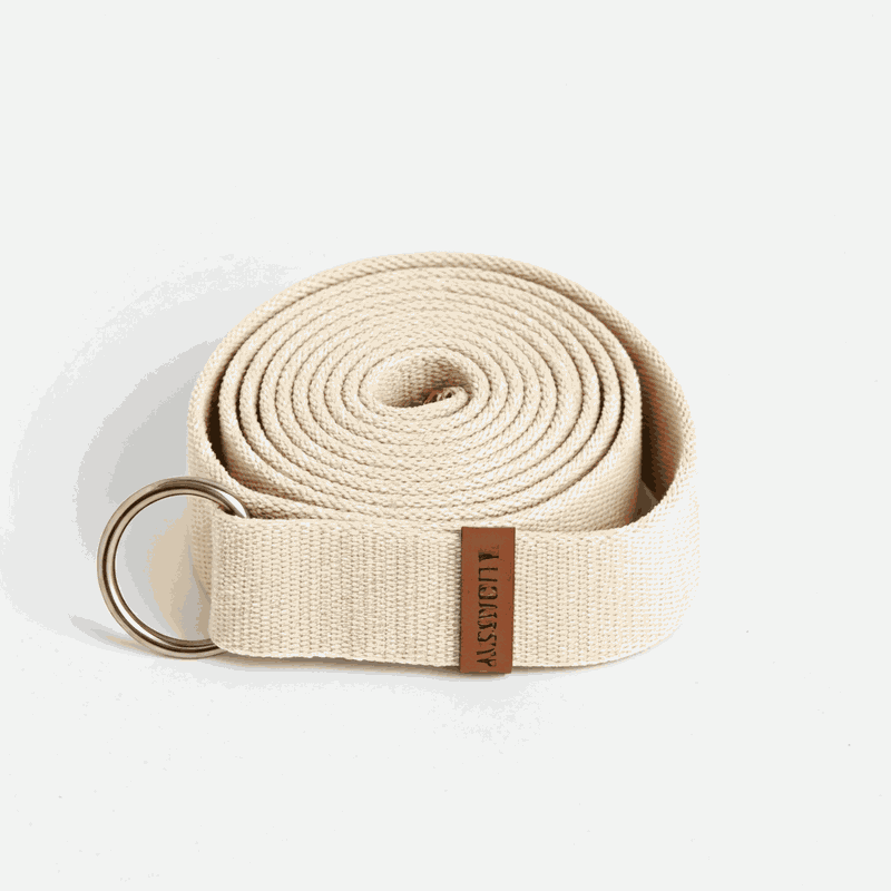 Cotton Yoga Strap — 6ft with D-Ring